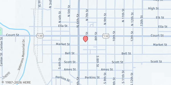 Map showing Salvation Army Beatrice at 624 Market Street, Beatrice, NE
