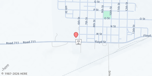 Map showing Faith Community Church at 207 6th St, Beaver City, NE