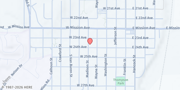 Map showing Bellevue Church Of Christ at 2311 Madison St., Bellevue, NE