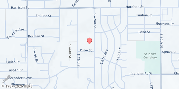 Map showing Christ the King Mobile Pantry - Main Location at 7308 S. 42nd St., Bellevue, NE