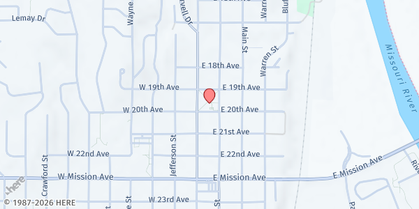 Map showing Eastern Nebraska Community Action Partnership - Bellevue at 1908 Hancock St, Bellevue, NE