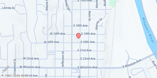Map showing Eastern Nebraska Community Action Partnership - Food Pantry at 1912 Hancock St., Bellevue, NE