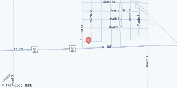 Map showing Food Bank Lincoln at Volunteer Fire Department at 752 41st Road, Bellwood, NE