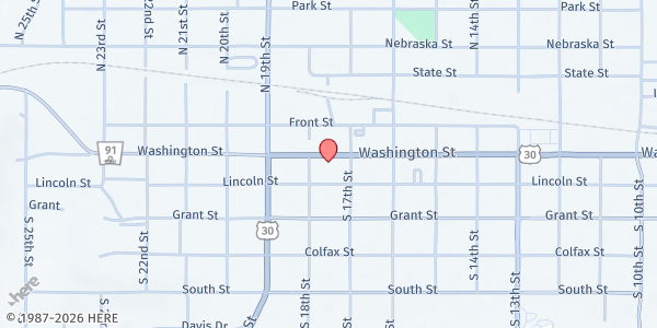 Map showing Joseph's Coat at 1737 Washington St, Blair, NE