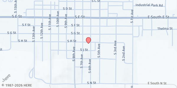 Map showing Berean Bible Church City Campus at 604 S H St, Broken Bow, NE