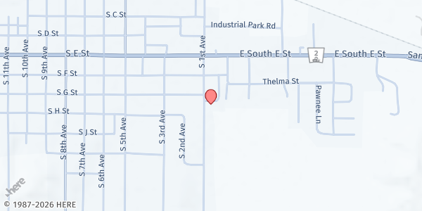 Map showing Broken Bow Church of Christ at 728 S 1st Ave, Broken Bow, NE