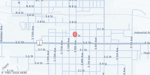 Map showing Custer County Foundation at 403 S 9th Ave, Broken Bow, NE