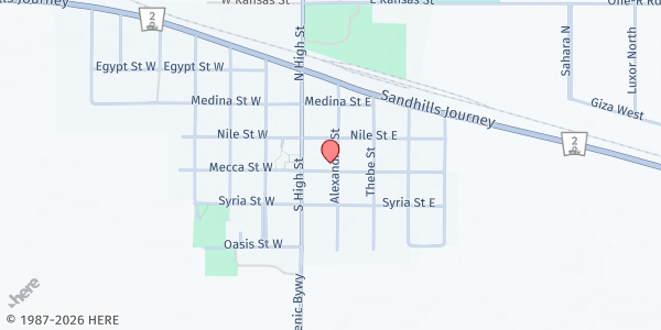 Map showing Community Food Pantry at 412 S Alexandra St, Cairo, NE