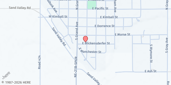 Map showing Callaway Lutheran Church at 416 S Cameron Ave, Callaway, NE