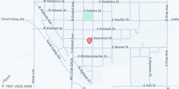 Map showing Callaway United Methodist Church at 207 E Morse St, Callaway, NE
