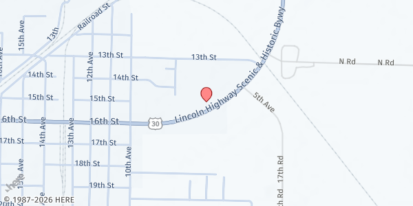 Map showing Central Nebraska Community Services - Central City at 715 16th St, Central City, NE