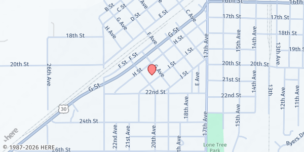 Map showing St. Paul's Lutheran Church at 820 G Ave, Central City, NE