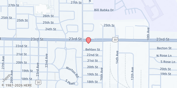 Map showing Salvation Army (SA) Pantry - Columbus at 1711 23rd St, Columbus, NE