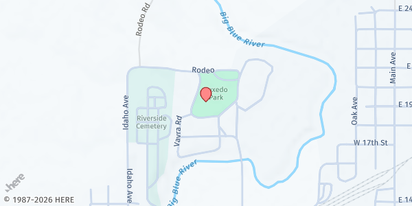 Map showing Food Bank of Lincoln at Tuxedo Park at Tuxedo Park, Crete, NE