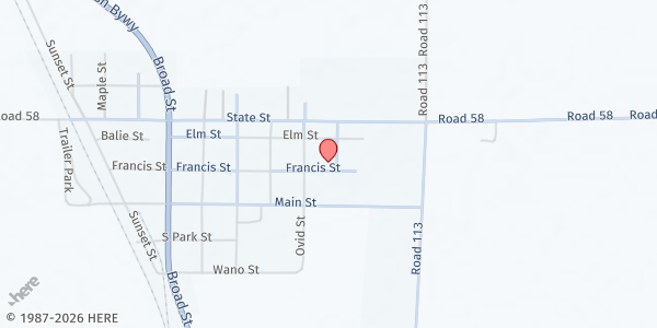 Map showing St. Mary's Catholic Church at 718 Francis St, Dalton, NE