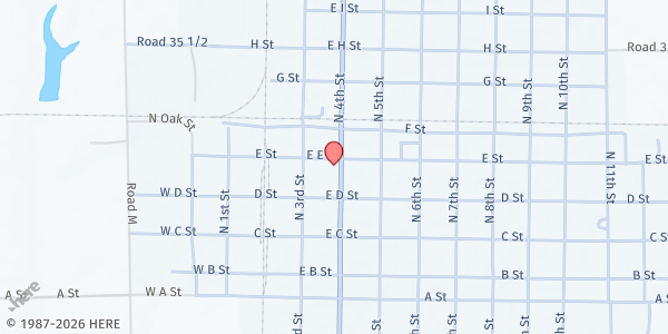 Map showing Butler County Food Pantry at 385 E St, David City, NE