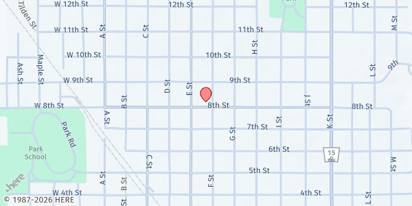 Map showing Saint Michael's Catholic Church Fairbury at 807 F St, Fairbury, NE