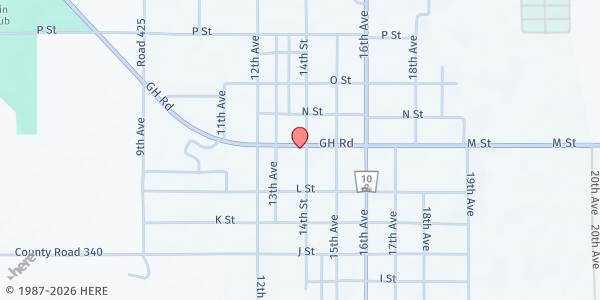 Map showing Congregational United Church at 601 14th Ave, Franklin, NE