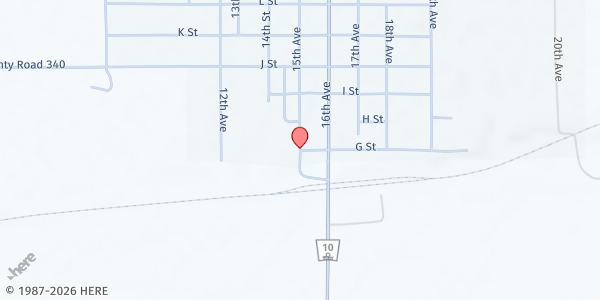 Map showing Crossgate Community Church at 1230 GH, Franklin, NE