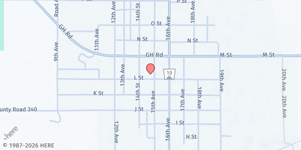 Map showing Franklin County Food Pantry at 631 15th Ave, Franklin, NE