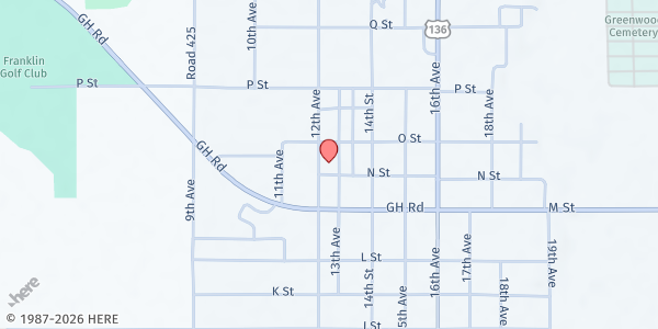 Map showing Grace Lutheran Church at 1206 N St, Franklin, NE