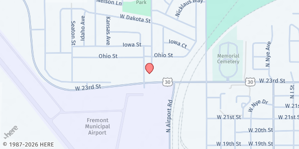 Map showing ESU2 - Educational Service Unit 2 at 2320 N Colorado Ave, Fremont, NE