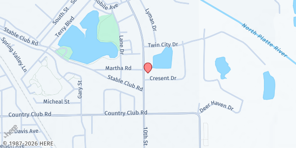 Map showing Community Action Partnership - Gering - Food Distribution Center at 3350 10th St, Gering, NE