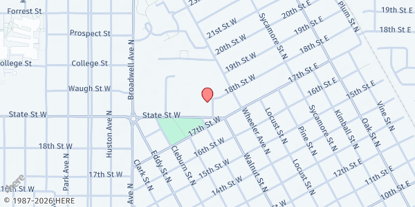 Map showing Blessed Sacrament Catholic Church Food Pantry at 518 W. State St., Grand Island, NE