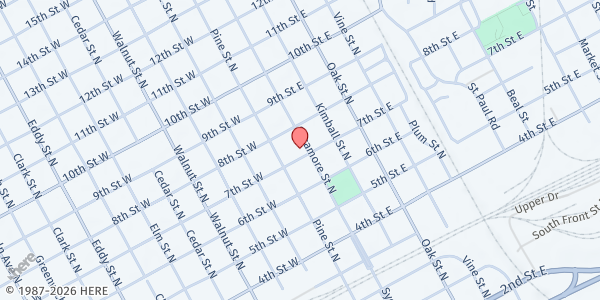 Map showing Heartland United Way at 122 7th St, Grand Island, NE