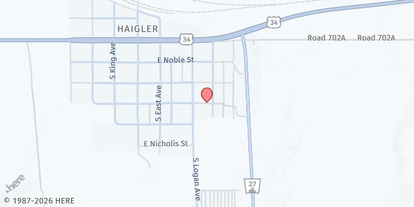 Map showing Cornerstone Center at 251 E Norman St, Haigler, NE