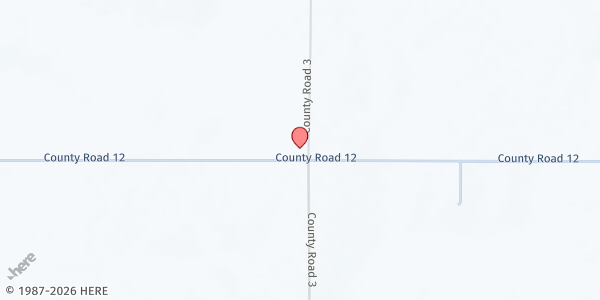 Map showing Immanuel Lutheran Church at 27053 Co Rd 12, Hooper, NE