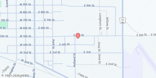 Map showing First United Methodist Church at 420 Holland St, Imperial, NE