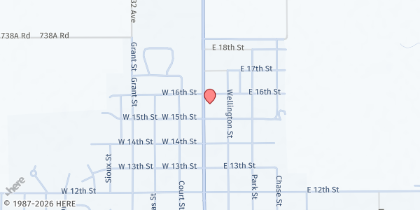 Map showing Imperial Berean Church at 1530 Broadway St, Imperial, NE