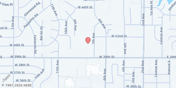 Map showing Kearney eFree Church at 4010 7th Ave, Kearney, NE