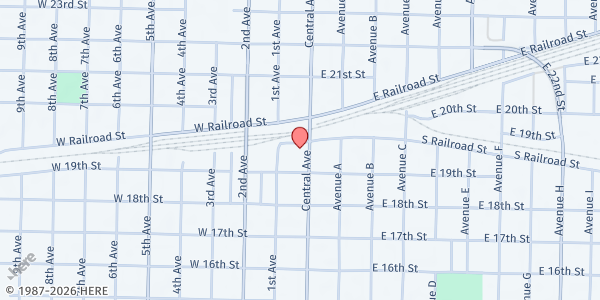 Map showing Kearney Jubilee Center at 1920 Central Ave, Kearney, NE