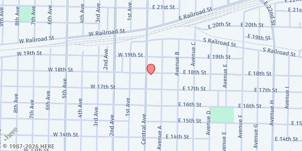 Map showing Salvation Army (SA) Kearney at 1719 Central Ave, Kearney, NE