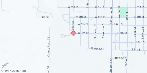 Map showing First United Presbyterian Church at 6007 W 7th St, Kimball, NE