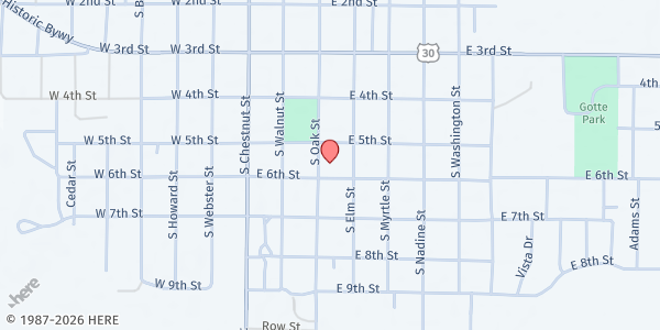 Map showing Helping Hands Ministry - Kimball Baptist Fellowship at Kimball, Nebraska, Kimball, NE
