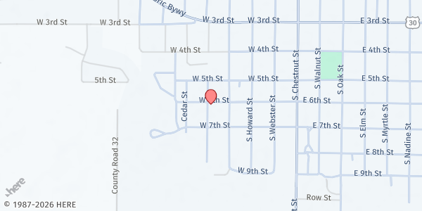 Map showing St Johns Lutheran Church at 601 S Locust St, Kimball, NE