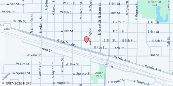 Map showing Crossroads Mission Avenue-Lexington at 114 W 5th St, Lexington, NE