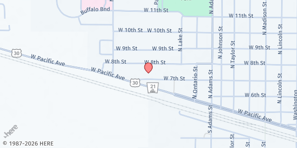 Map showing Lexington Food Pantry at 931 W 7th St, Lexington, NE