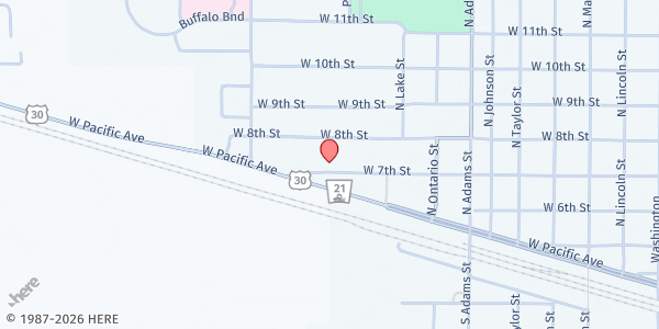 Map showing Lexington Food Pantry at 931 W. 7th St., Lexington, NE
