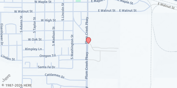 Map showing Lexington Mobile Pantry - Dawson County Fair Grounds at 1000 Plum Creek Pkwy, Lexington, NE