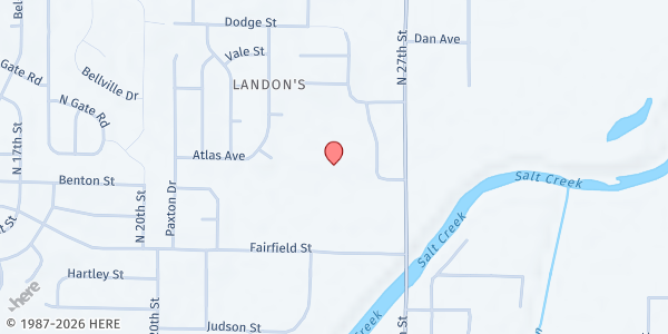 Map showing Center for People at 3901 N 27th St, Lincoln, NE