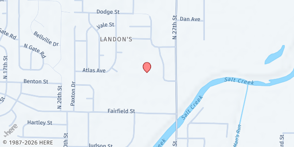 Map showing Center for People - Food Pantry at 3901 North 27th Street, Lincoln, NE