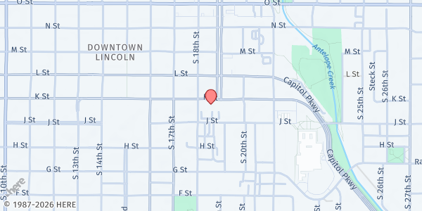 Map showing Community Action Head Start at 1821 K Street, Lincoln, NE