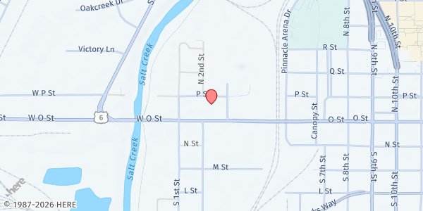 Map showing Community Action Partnership of Lancaster and Saunders Counties at 210 O St, Lincoln, NE