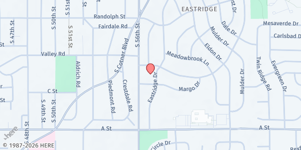 Map showing Eastridge Pantry at 1135 Eastridge Drive, Lincoln, NE
