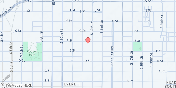 Map showing F Street Community Center - Neighborhood FOOD at 1225 F St., Lincoln, NE