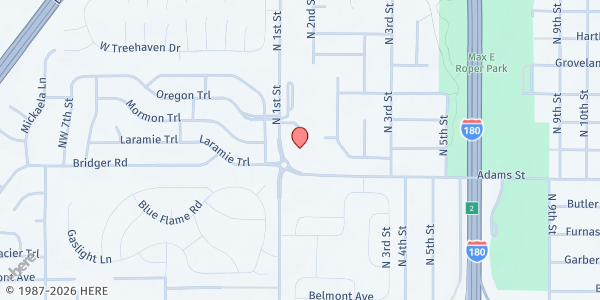 Map showing Foodnet - Church of Christ at 3110 N. 1st St., Lincoln, NE